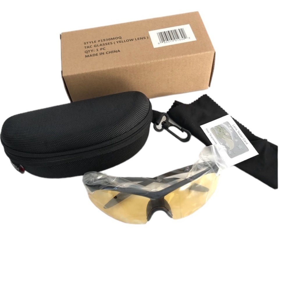 BELL + HOWELL PROTECTIVE TAC GLASSES NWT Yellow Black